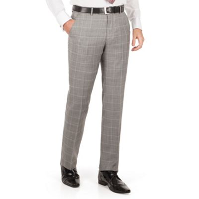 J by Jasper Conran Grey check flat front tailored fit occsions suit trouser